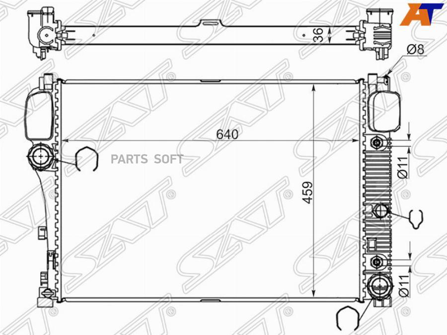 

Радиатор Mercedes S-Class W221//Cl-Class W216 06- Sat арт. MB0012-06