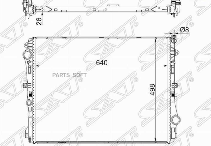 

Радиатор Mercedes S-Class W222/C217 13- Sat Mb0012-13