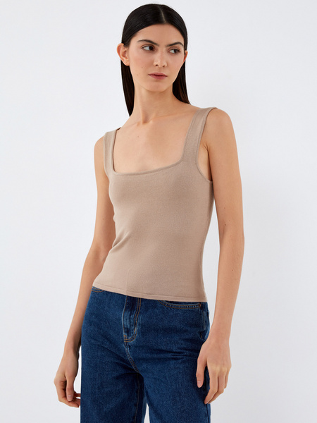 

Майка женская ZARINA 2163607807-62 бежевая S, 2163607807