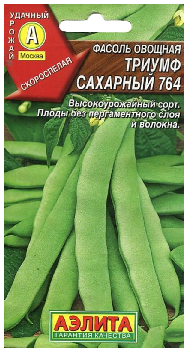 

Семена фасоль Аэлита Триумф сахарный 764 00-00572608 1 уп.