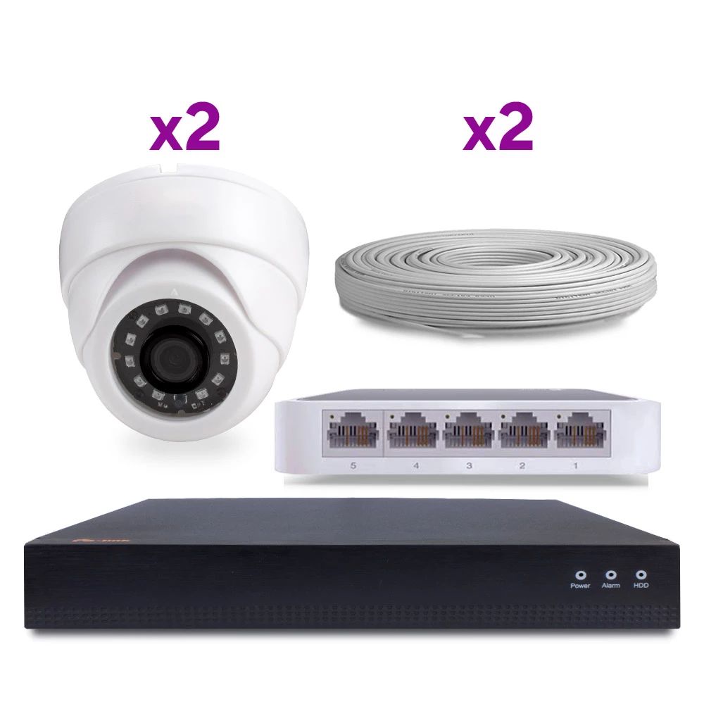 Комплект видеонаблюдения IP 2Мп Ps-Link KIT-A202IP 2 камеры для помещения