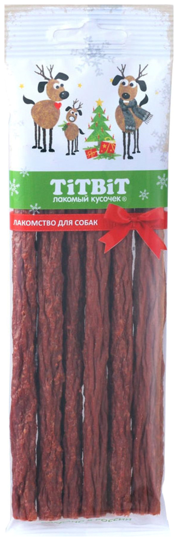 фото Лакомство для собак titbit новогодняя коллекция, палочки, баранина, говядина, 75г