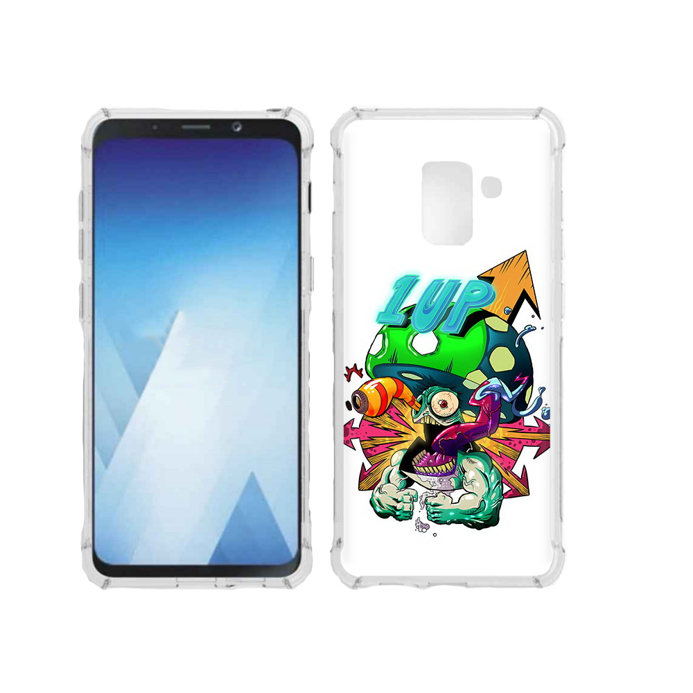 

Чехол MyPads Tocco для Samsung Galaxy A5 (2018) сильный гриб абстракция (PT95317.573.599), Прозрачный, Tocco
