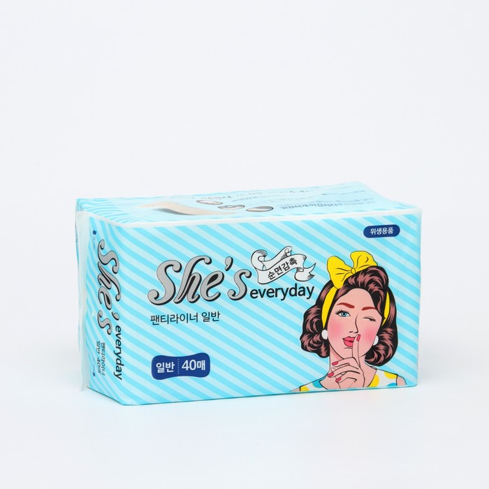 

Прокладки She's everyday ежедневные гигиенические, 40 шт, Белый
