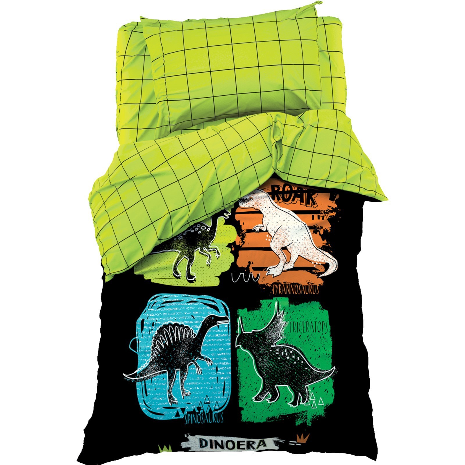 

Комплект постельного белья Этель Dinoera 1.5-спальный, бязь, черный, Dinoera