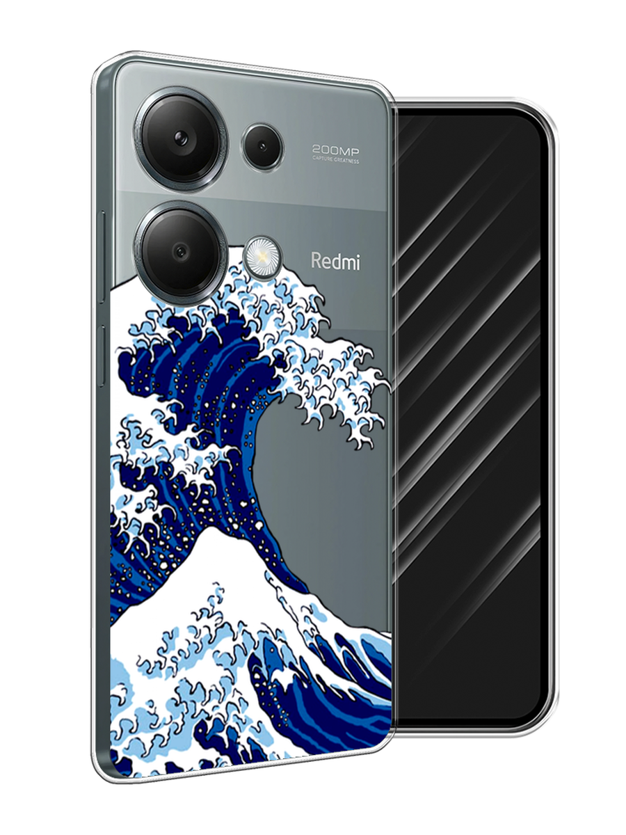 

Чехол Awog на Xiaomi Redmi Note 13 Pro 4G "Волна в Канагаве", Синий;белый, 321650-1