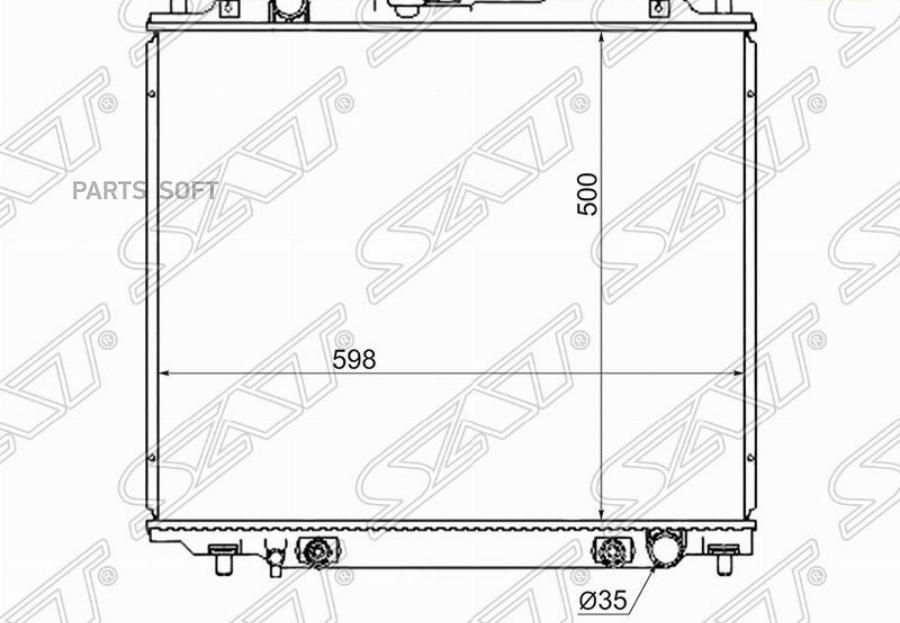 

Радиатор Mitsubishi Pajero 2.8 4m40 91-99 Diesel Sat арт. MC0006-2.8