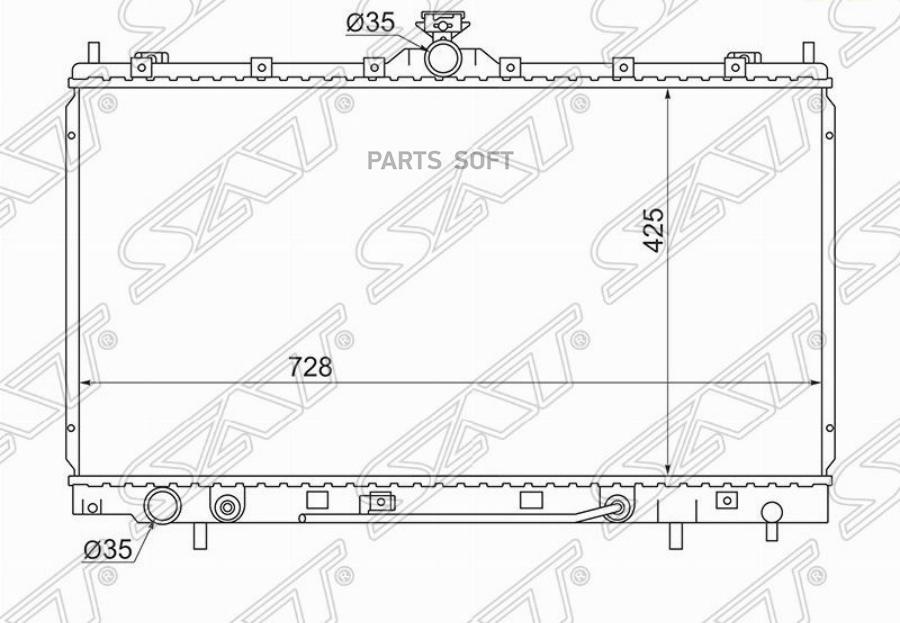 

Радиатор Mitsubishi Grandis 4g69 03- Sat арт. MC0008-03