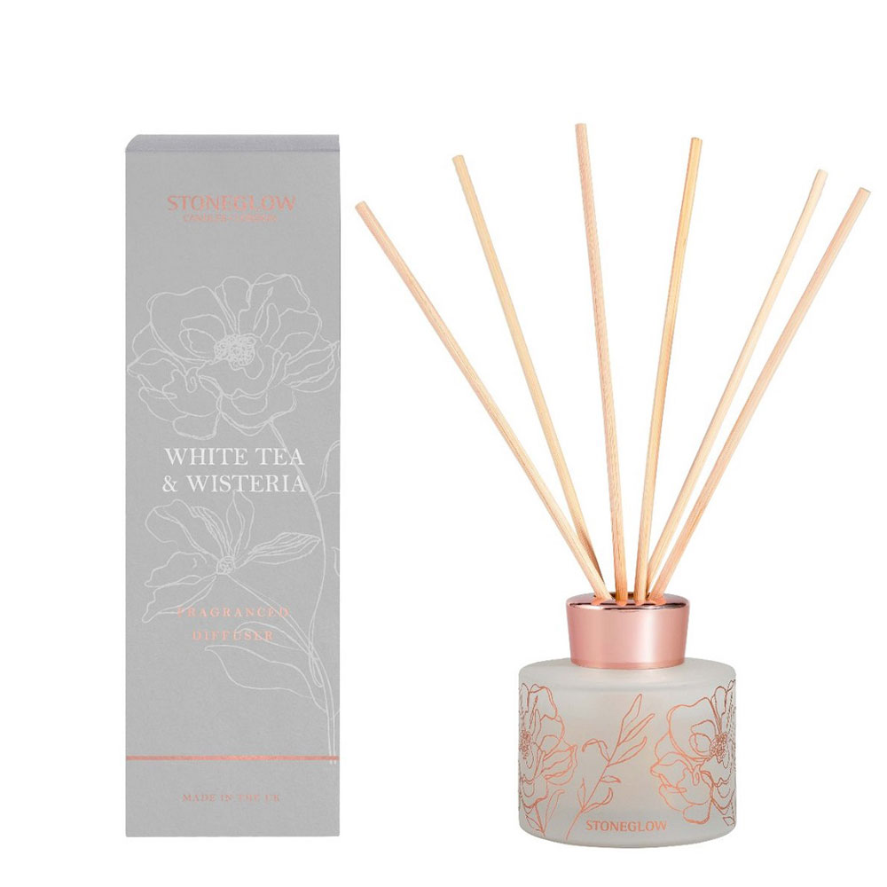 

Аромадиффузор StoneGlow Белый Чай и Глициния White Tea & Wisteria, 120 мл