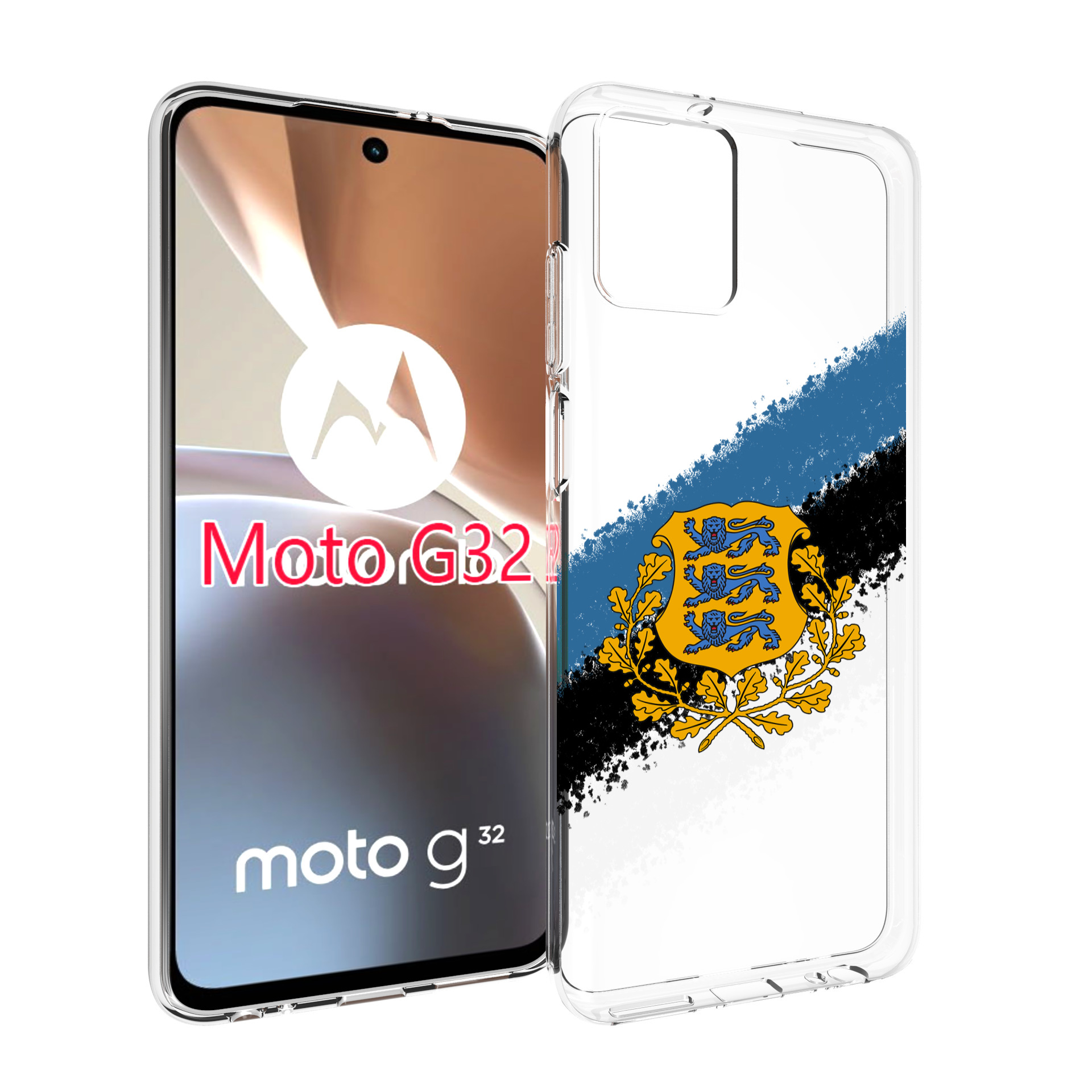 

Чехол MyPads герб флаг эстонии-2 для Motorola Moto G32, Прозрачный, Tocco