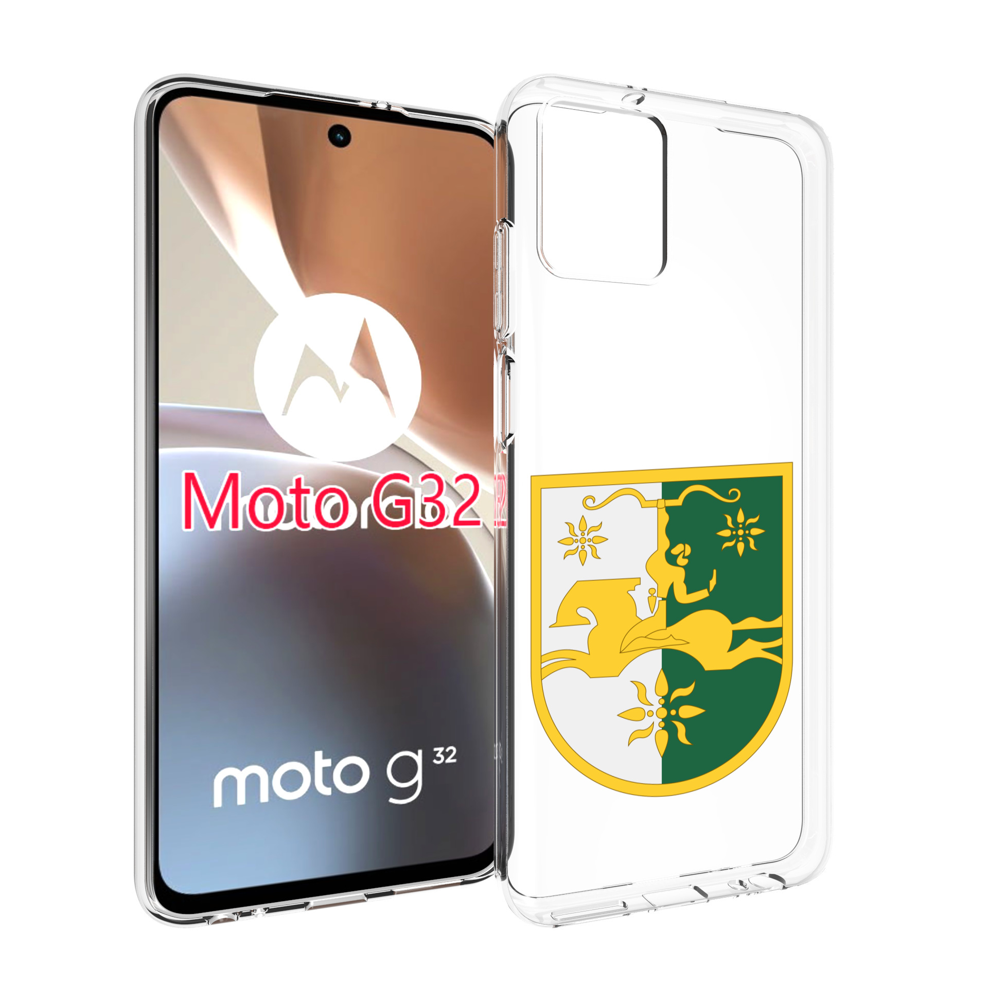 

Чехол MyPads герб-абхазии для Motorola Moto G32, Прозрачный, Tocco