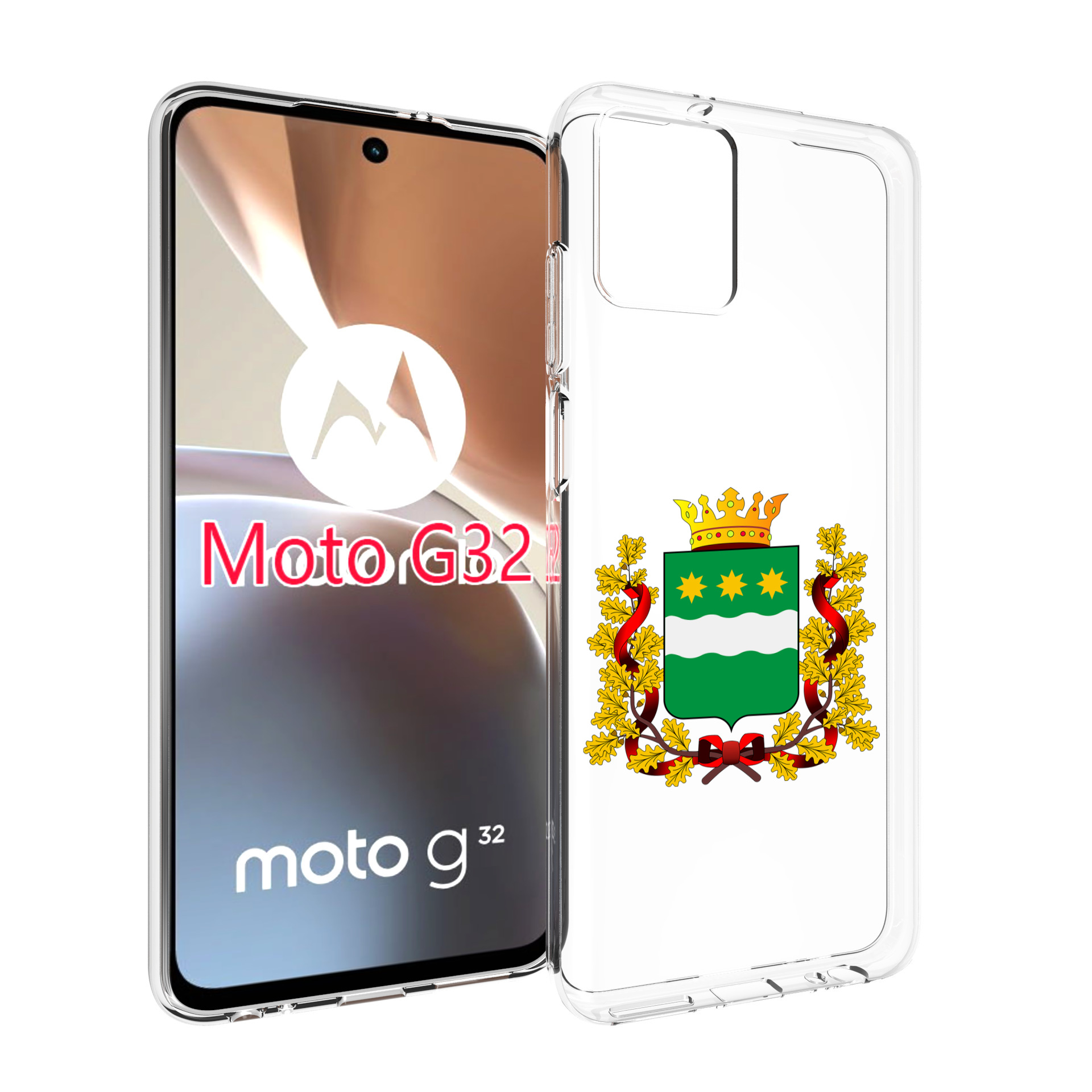 

Чехол MyPads герб-амурскои-области для Motorola Moto G32, Прозрачный, Tocco