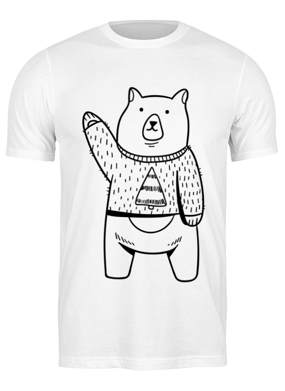 

Футболка мужская Printio Медвед белая 3XL, Белый, Медвед