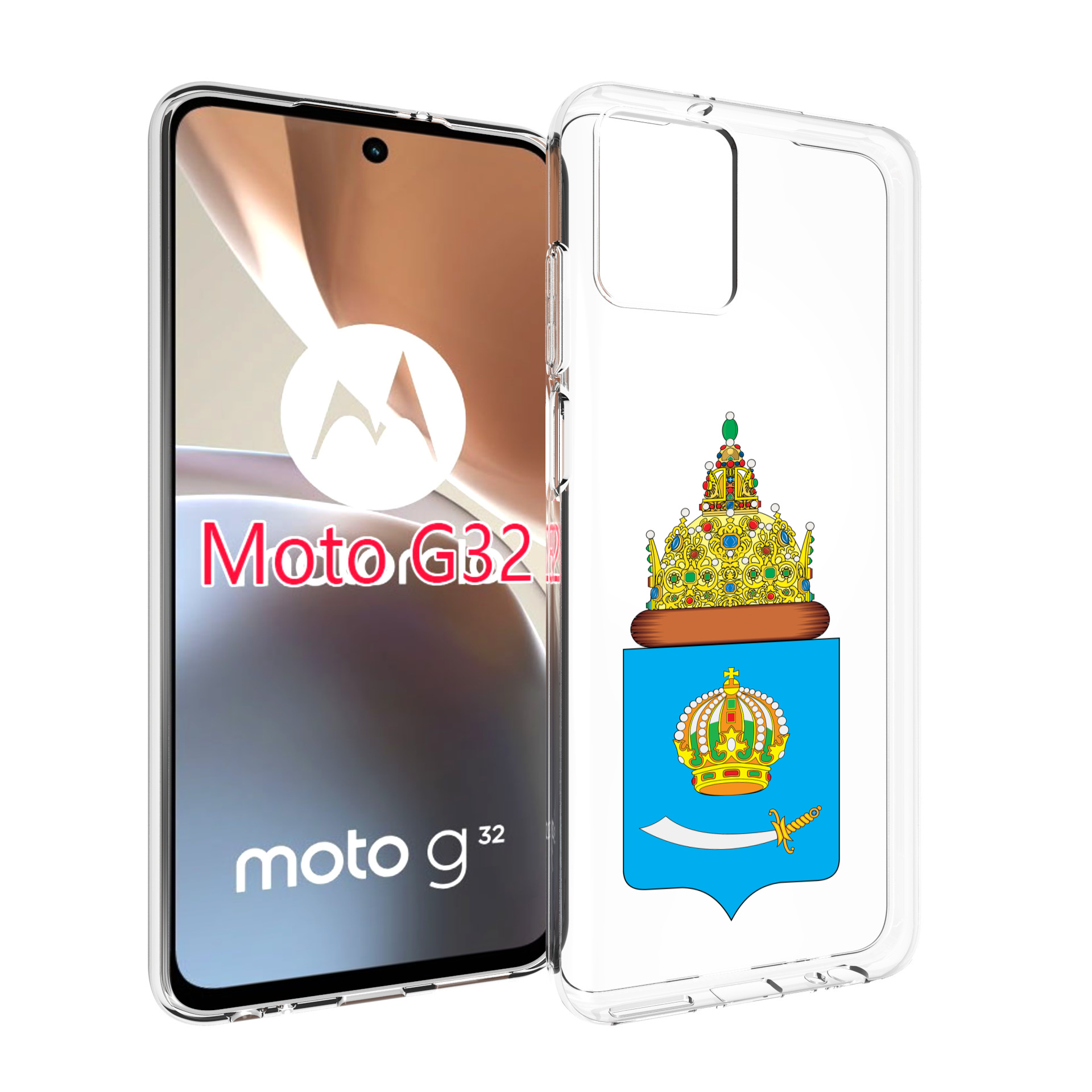 

Чехол MyPads герб-астраханскои-области для Motorola Moto G32, Прозрачный, Tocco