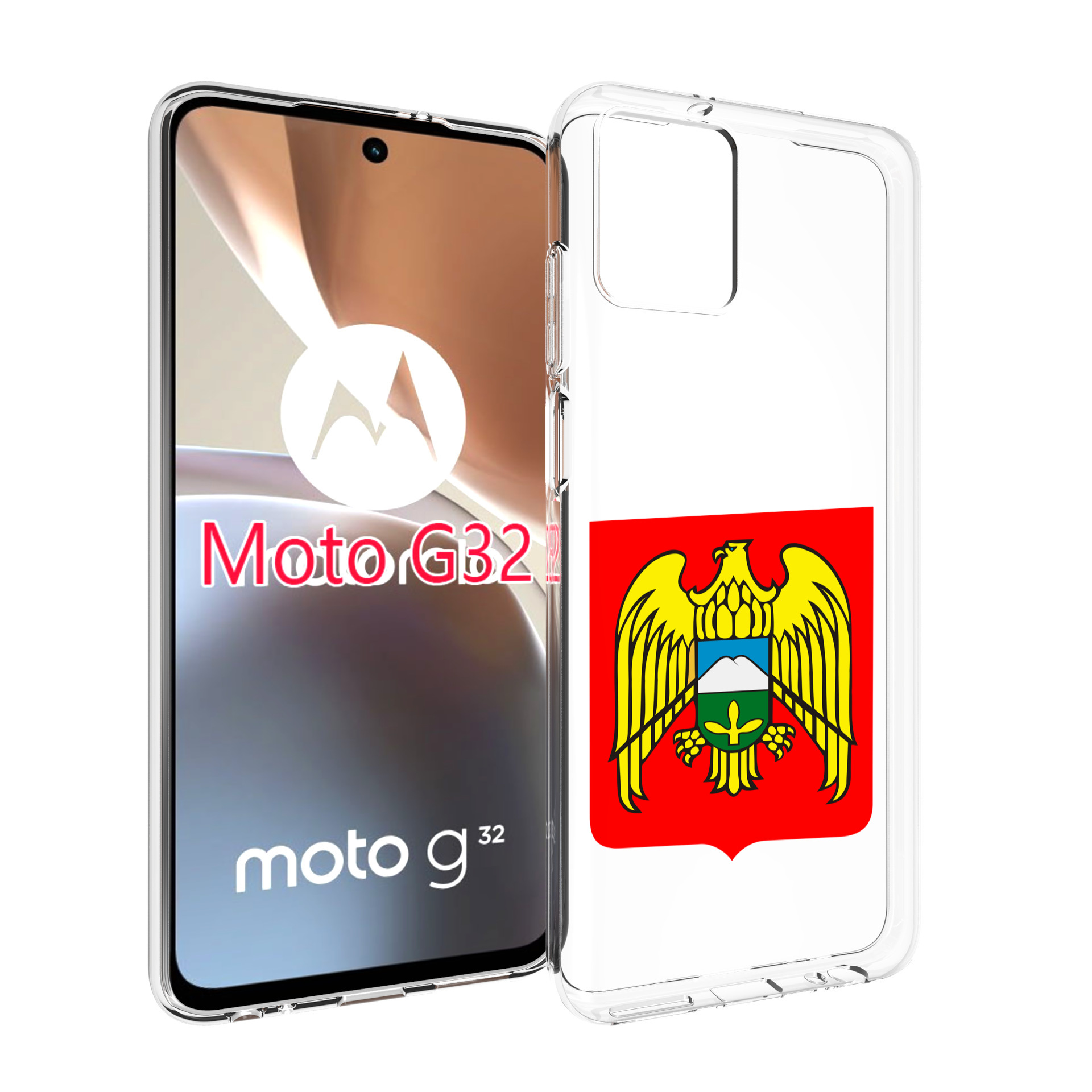 

Чехол MyPads герб-кабардино-балкария-нальчик для Motorola Moto G32, Прозрачный, Tocco