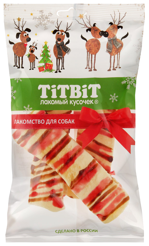 фото Лакомство для собак titbit новогодняя коллекция, ломтики, говядина, 18г