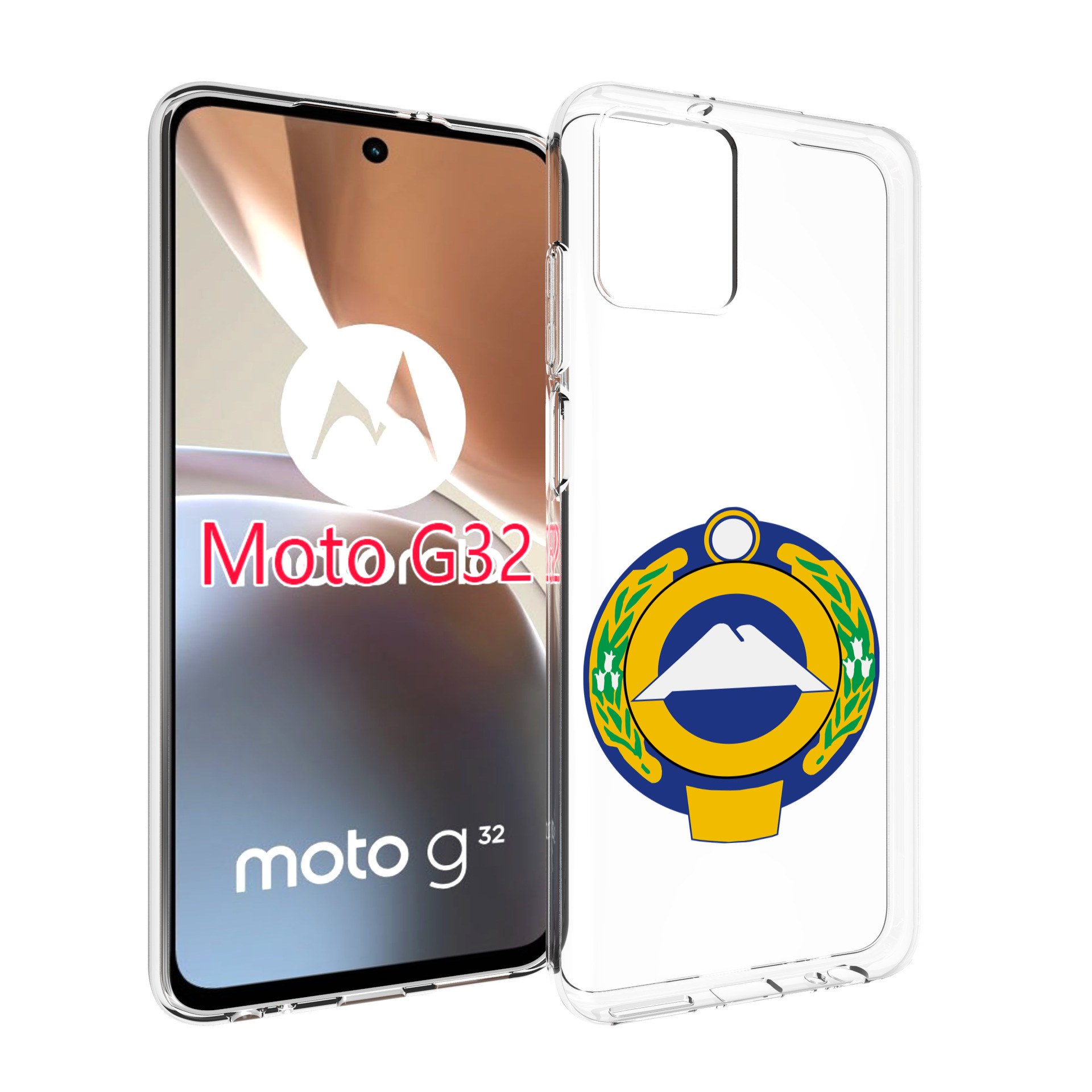 

Чехол MyPads герб-карачаево-черкессия для Motorola Moto G32, Прозрачный, Tocco
