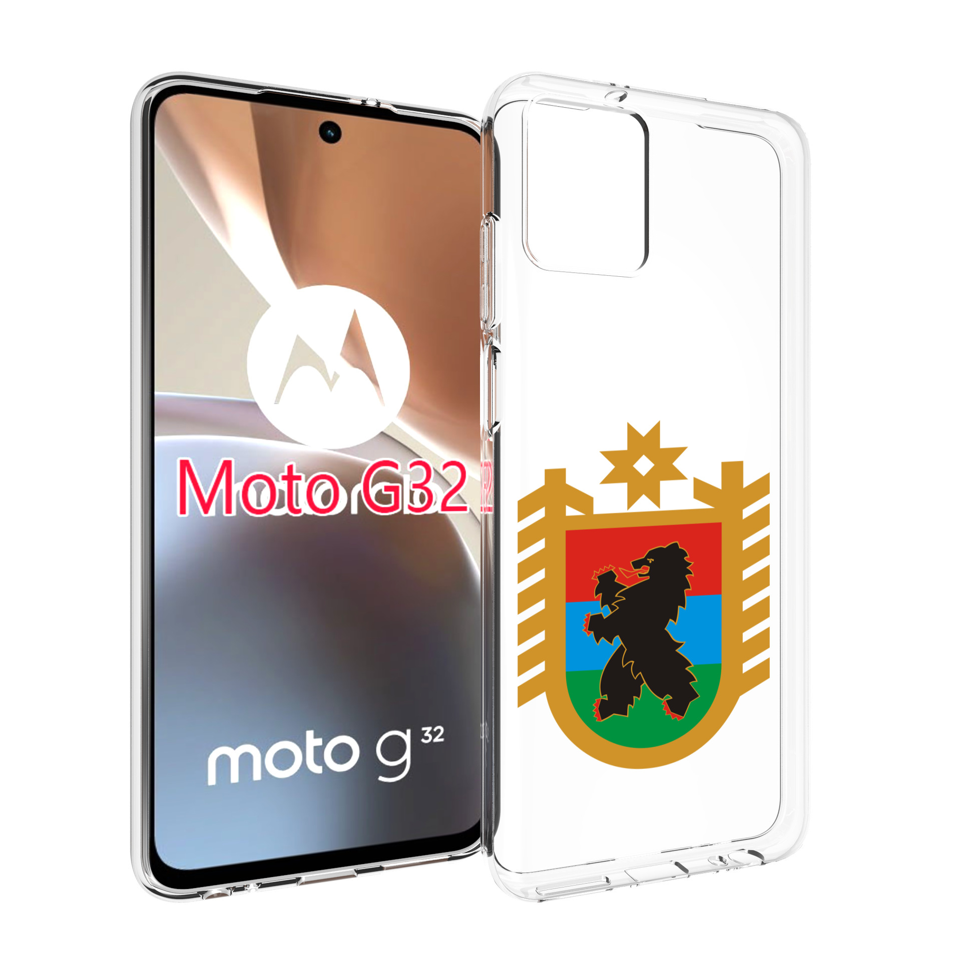 

Чехол MyPads герб-карелия-петрозаводск для Motorola Moto G32, Прозрачный, Tocco