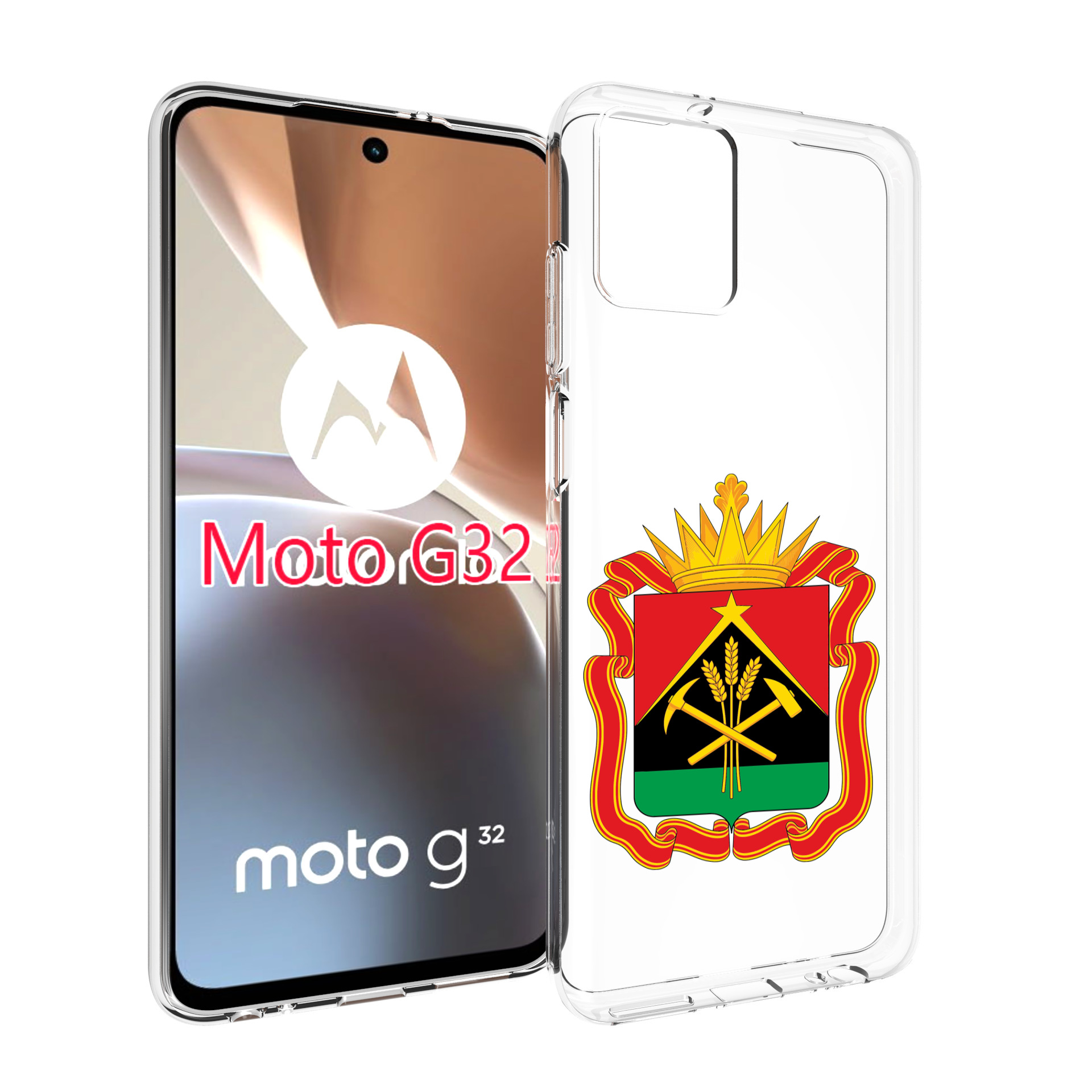 

Чехол MyPads герб-кемеровскои-области для Motorola Moto G32, Прозрачный, Tocco