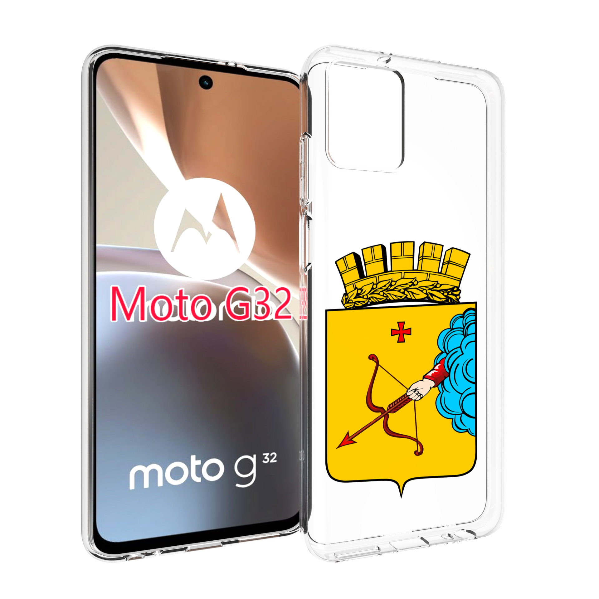 

Чехол MyPads герб-кировская-область для Motorola Moto G32, Прозрачный, Tocco