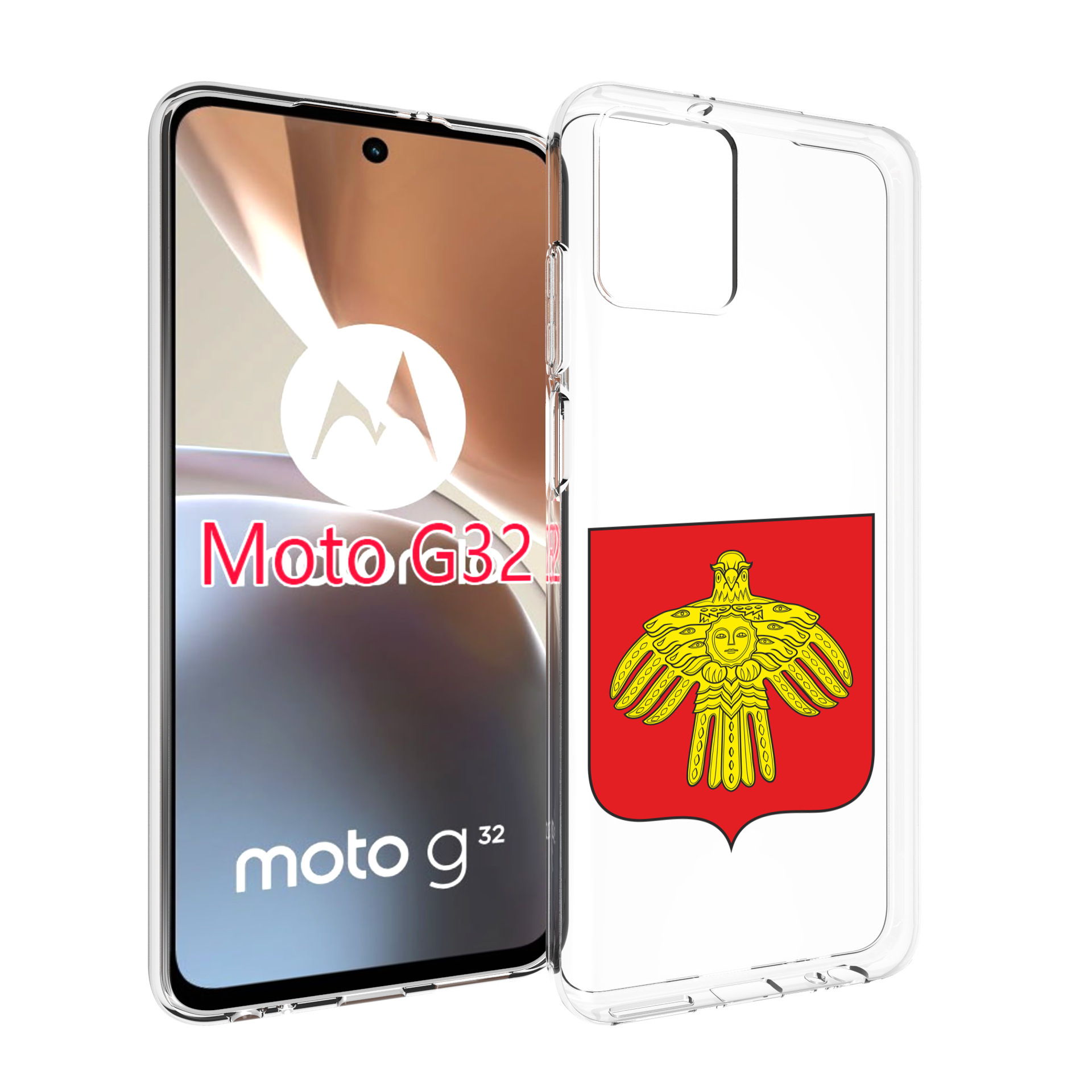 

Чехол MyPads герб-коми-сыктывкар для Motorola Moto G32, Прозрачный, Tocco