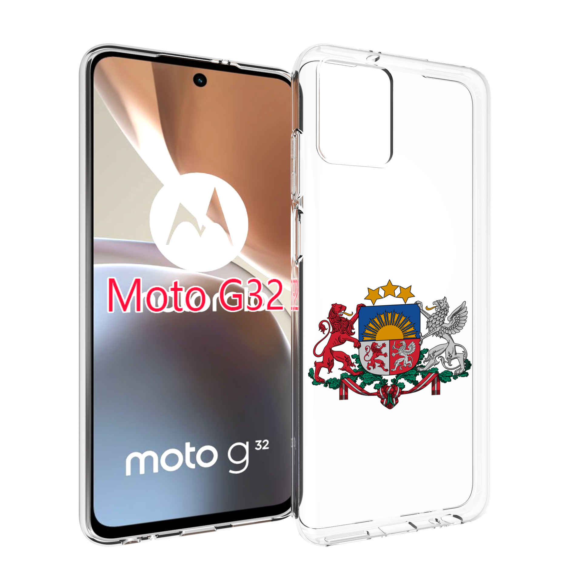 

Чехол MyPads герб-латвии для Motorola Moto G32, Прозрачный, Tocco