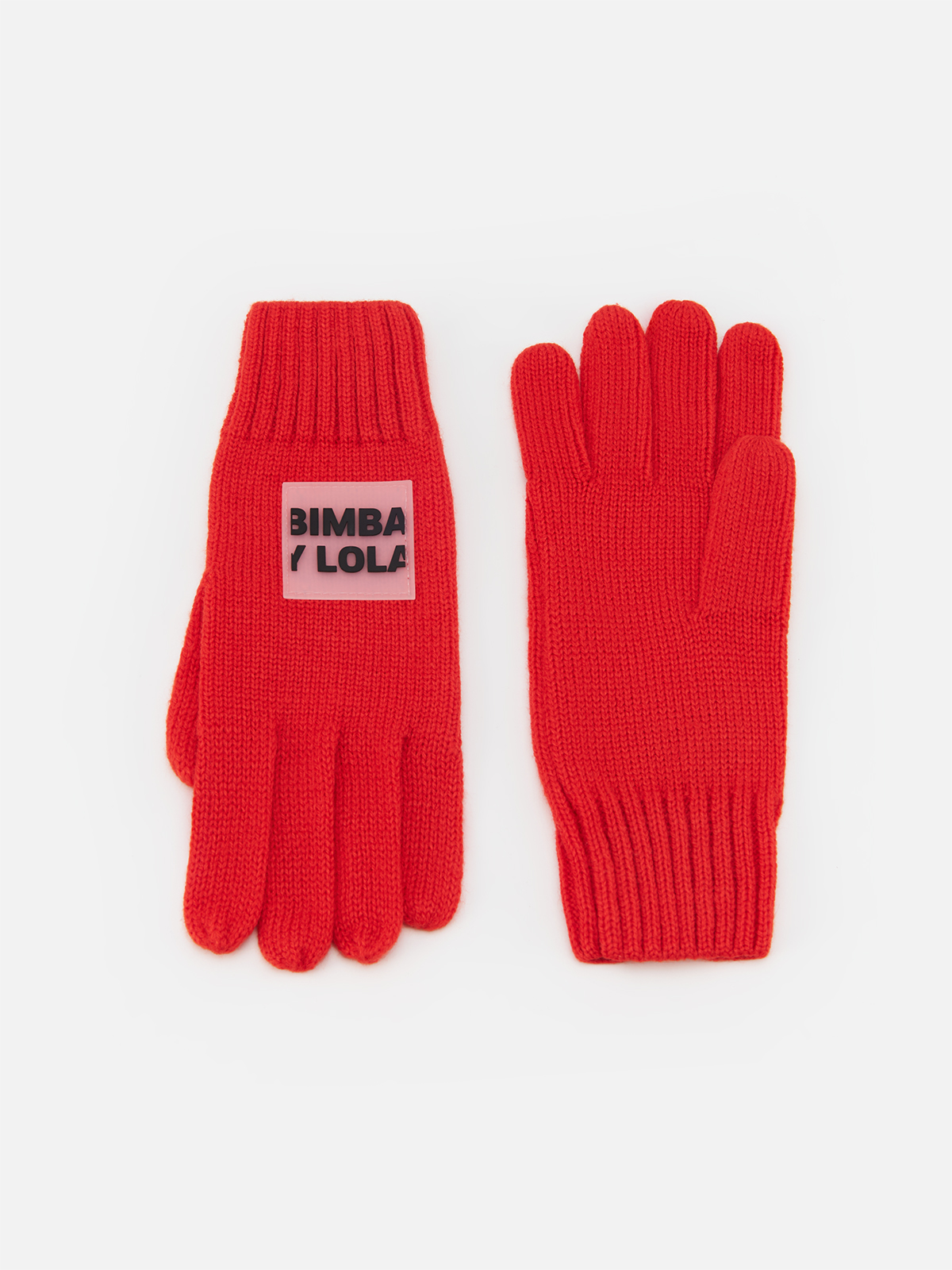 Перчатки Bimba Y Lola для женщин, трикотажные, размер M, 232BAGU04 10204, красные