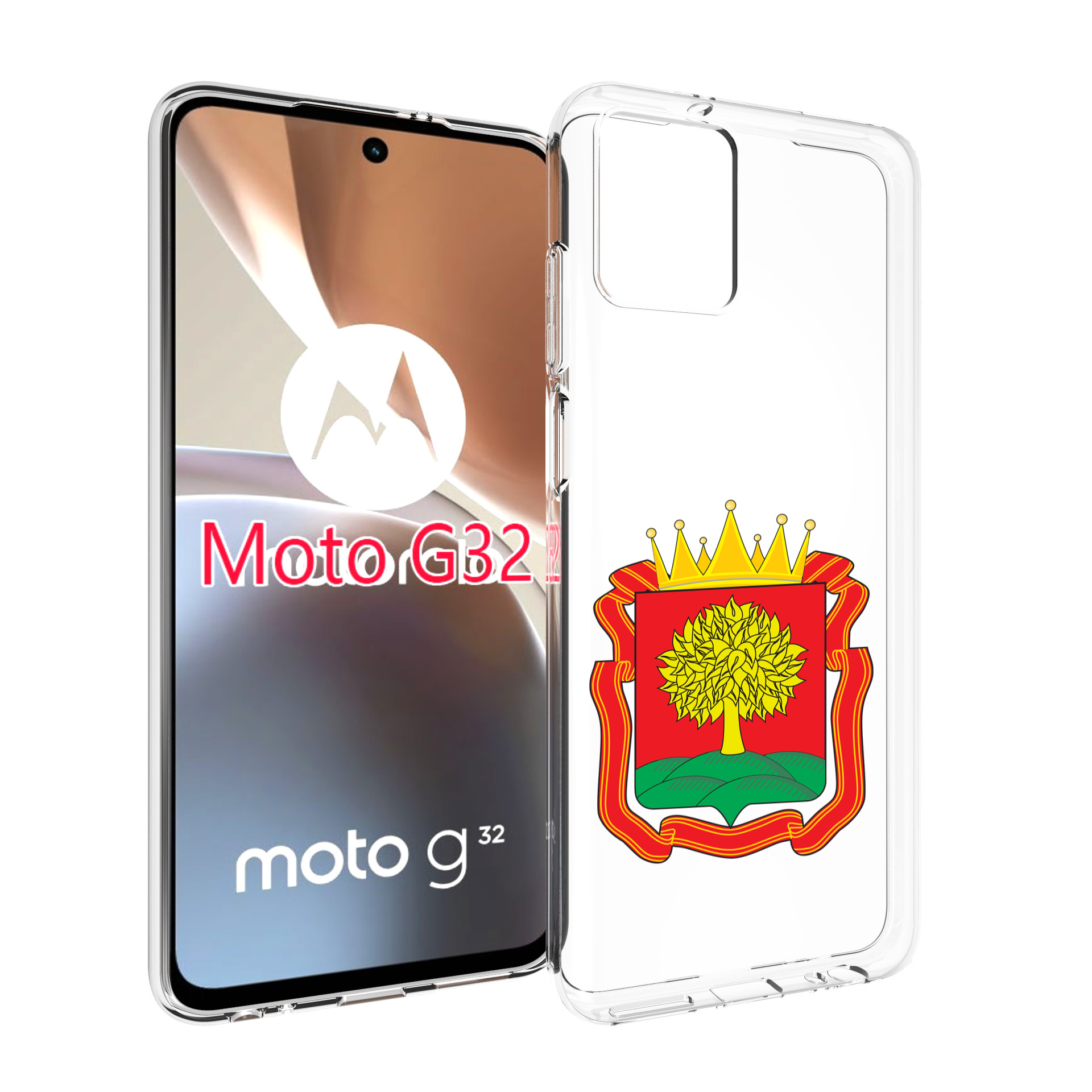 

Чехол MyPads герб-липецкая-область для Motorola Moto G32, Прозрачный, Tocco