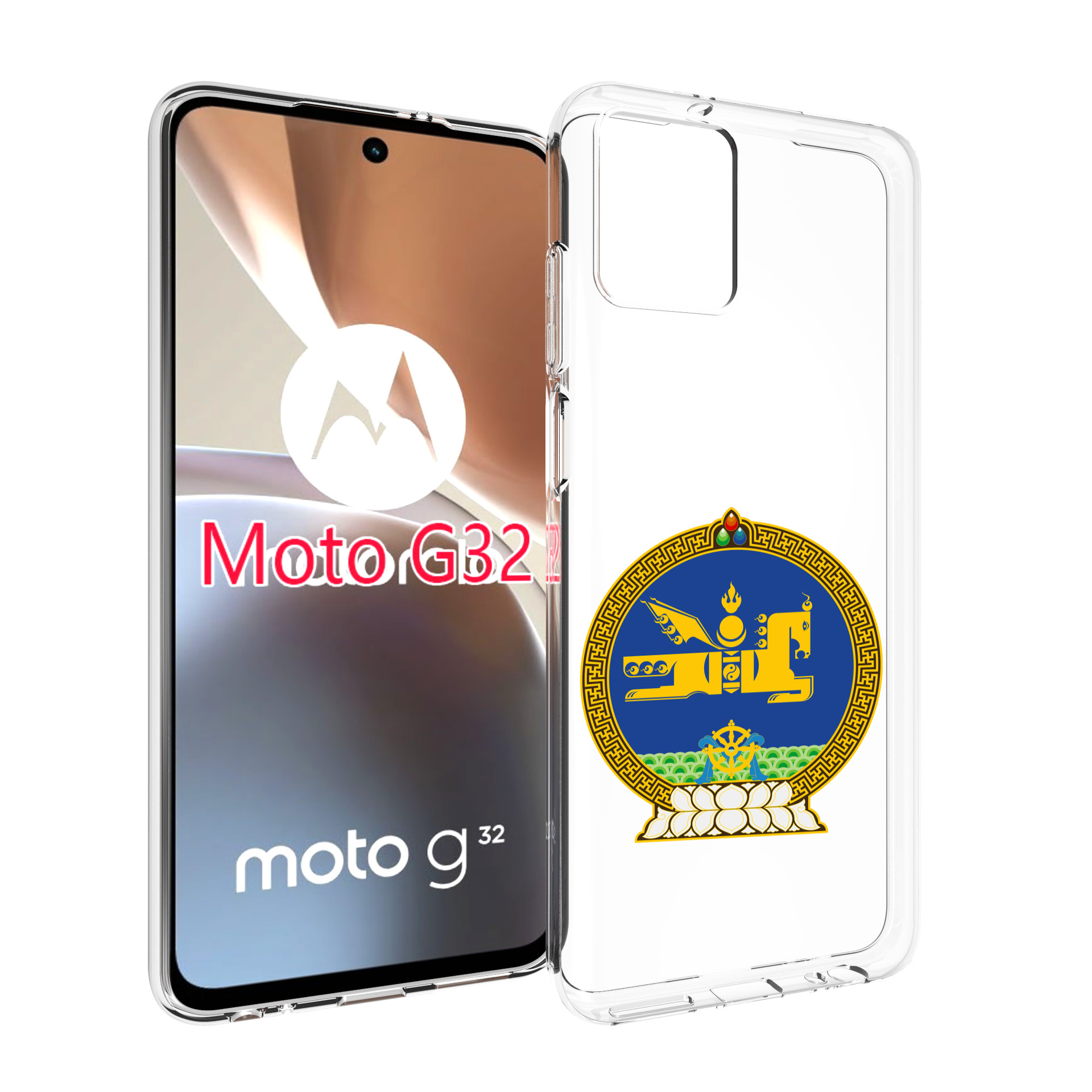 

Чехол MyPads герб-монголия для Motorola Moto G32, Прозрачный, Tocco