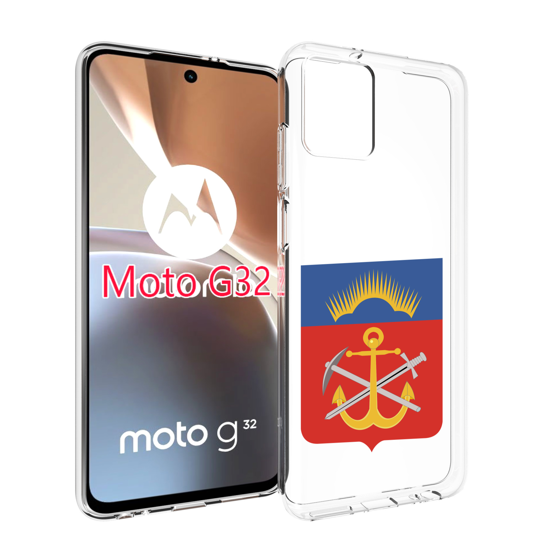 

Чехол MyPads герб-мурманская-область для Motorola Moto G32, Прозрачный, Tocco