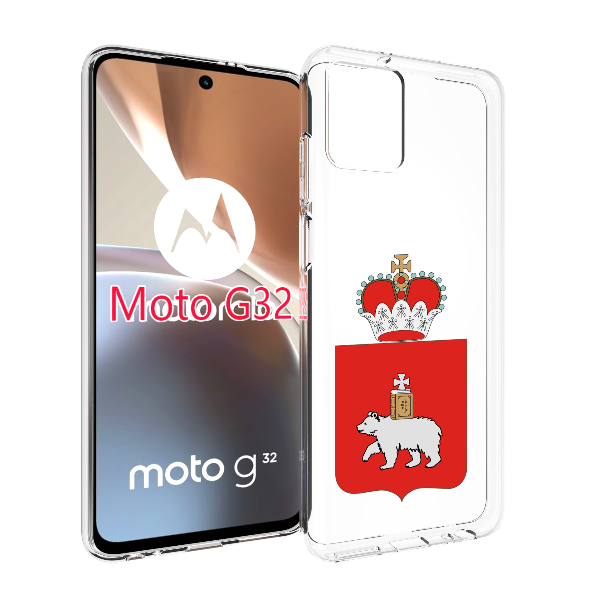 

Чехол MyPads герб-пермскии-краи для Motorola Moto G32, Прозрачный, Tocco