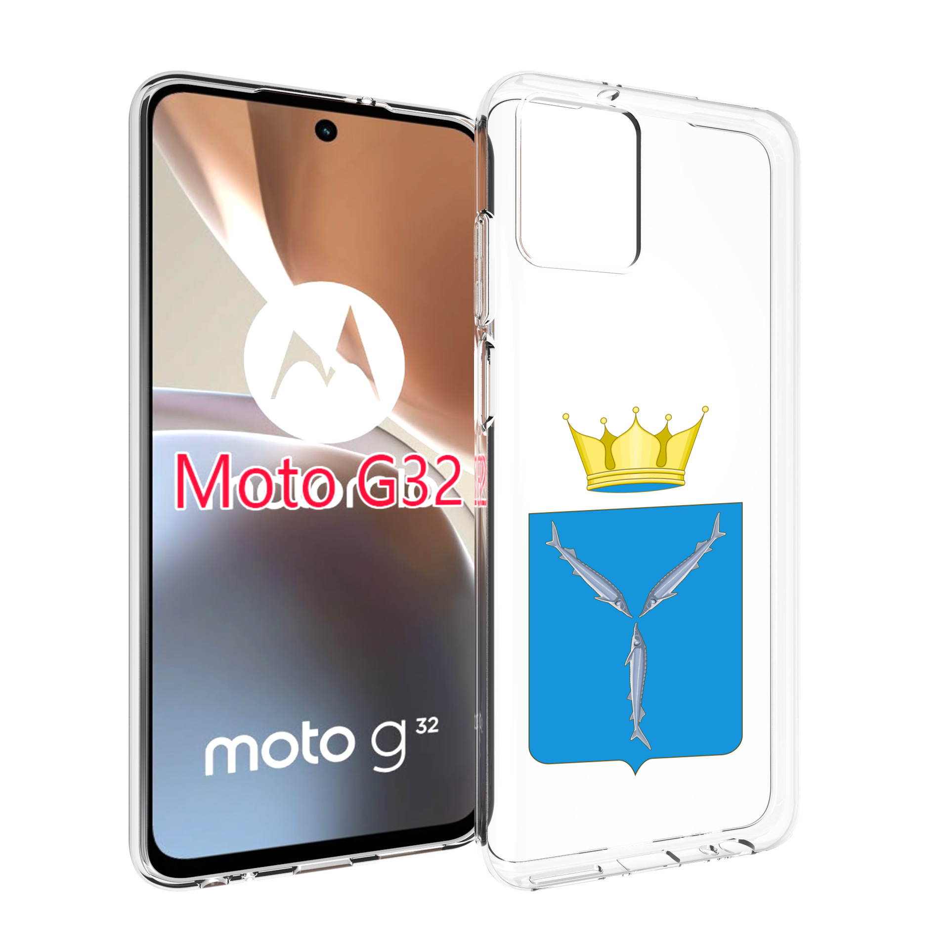 Чехол MyPads герб-саратовская-область для Motorola Moto G32