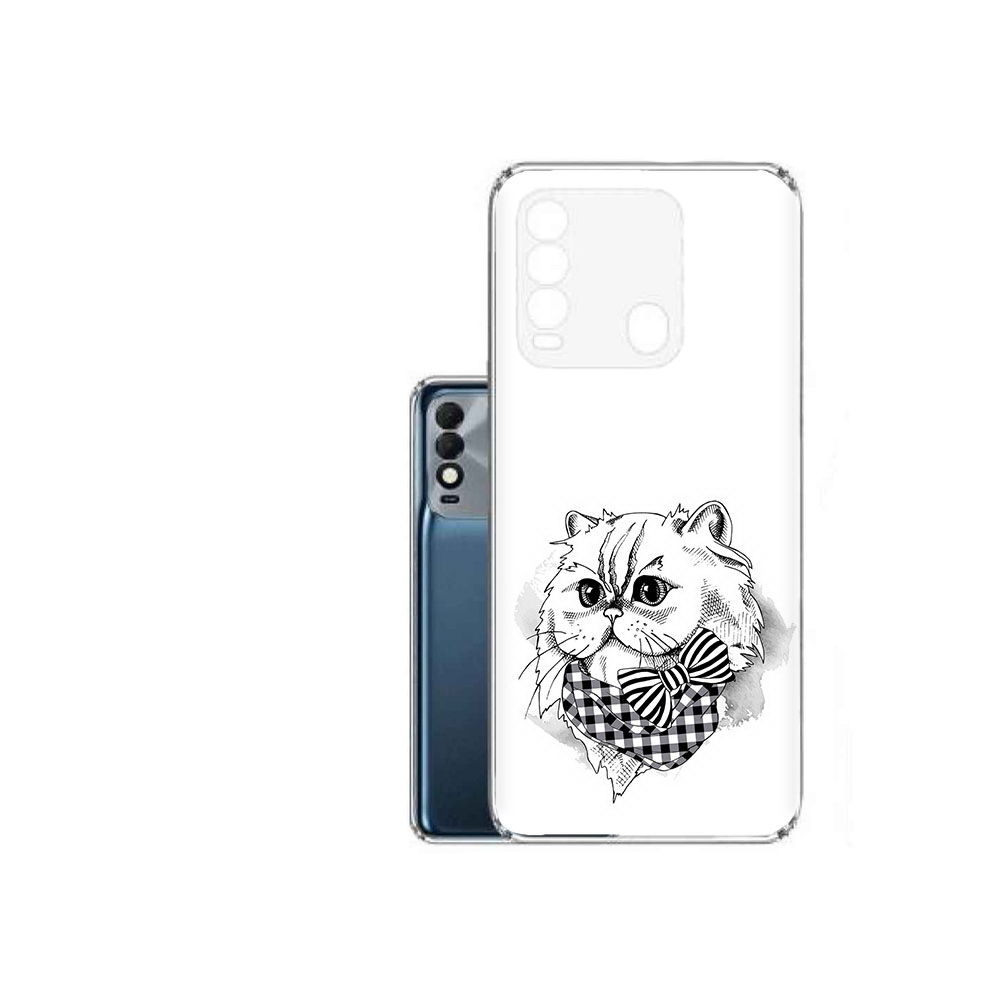 

Чехол MyPads Tocco для Tecno Spark 8 нарисованная красивая кошечка, Прозрачный, Tocco