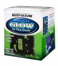 

Краска люминисцентная на латексной основе RUST-OLEUM 236 мл (светящаяся в темноте), Зеленый