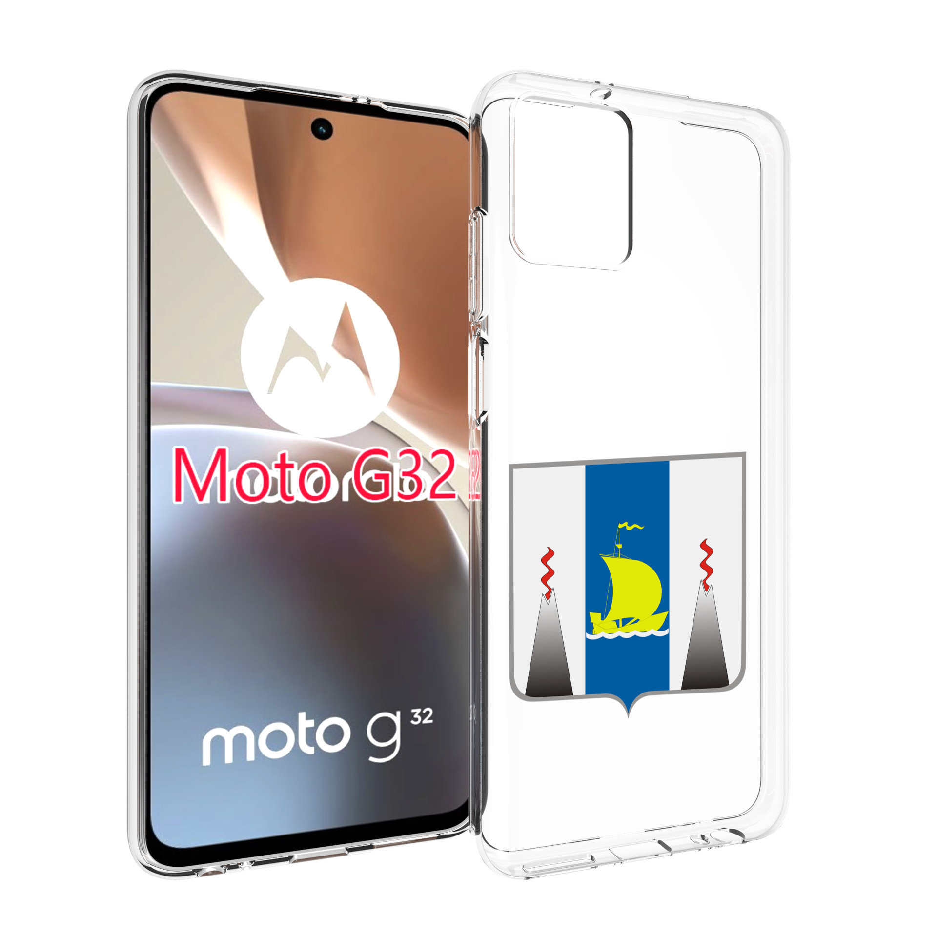 

Чехол MyPads герб-сахалиснкои-области для Motorola Moto G32, Прозрачный, Tocco