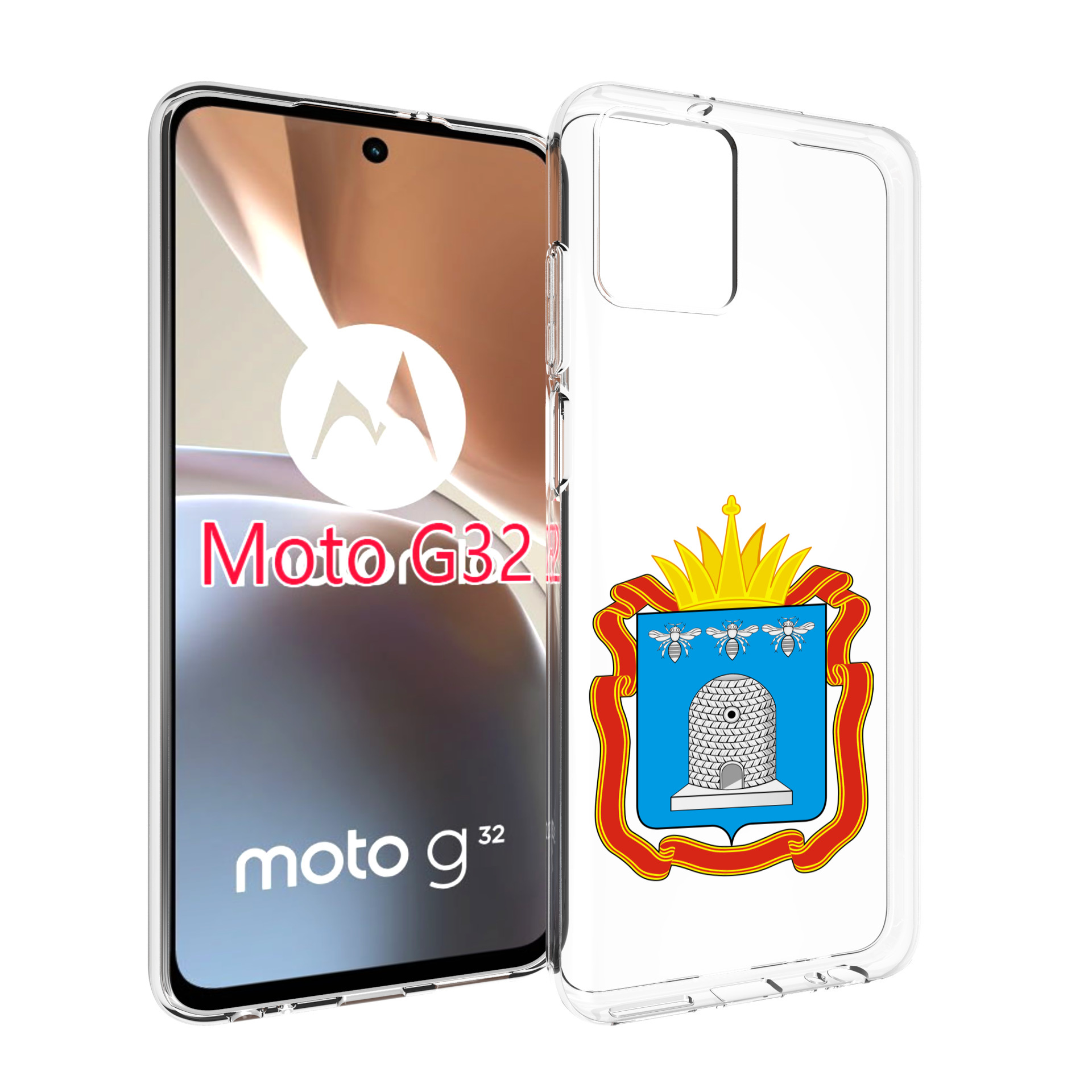 

Чехол MyPads герб-тамбовская-область для Motorola Moto G32, Прозрачный, Tocco