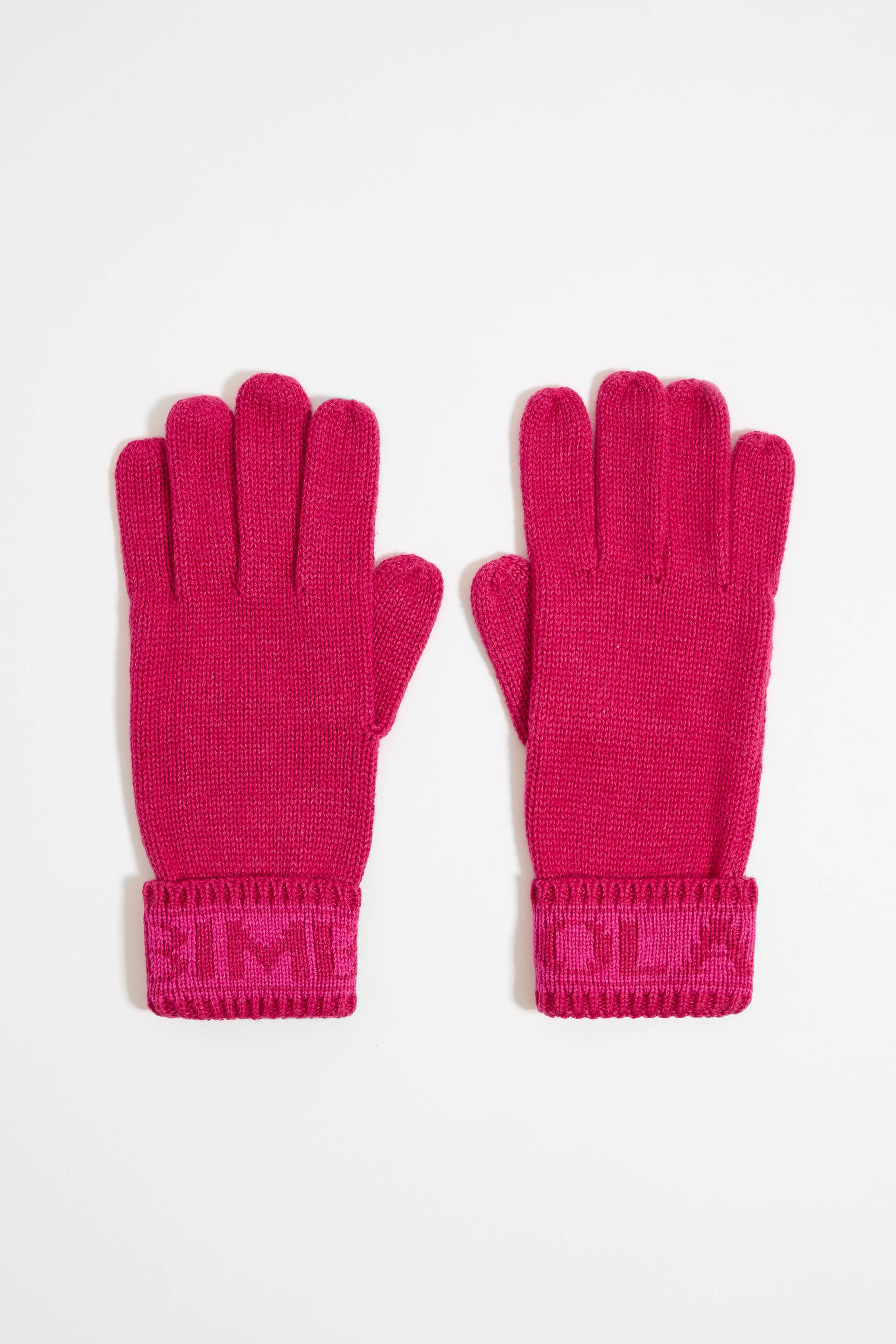 Перчатки Bimba Y Lola для женщин, трикотажные, размер M, 232BAGU10 10306, фуксия