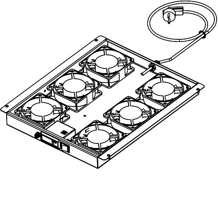 фото Вентиляторный модуль с 6 вентиляторами и управляемым термостатом для шкафов evoline, cloud estap