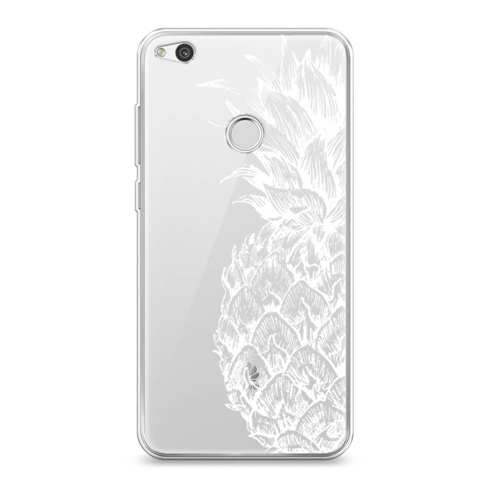 

Чехол Awog на Huawei P8 Lite 2017 "Ананас графика белая", Разноцветный, 61550-10