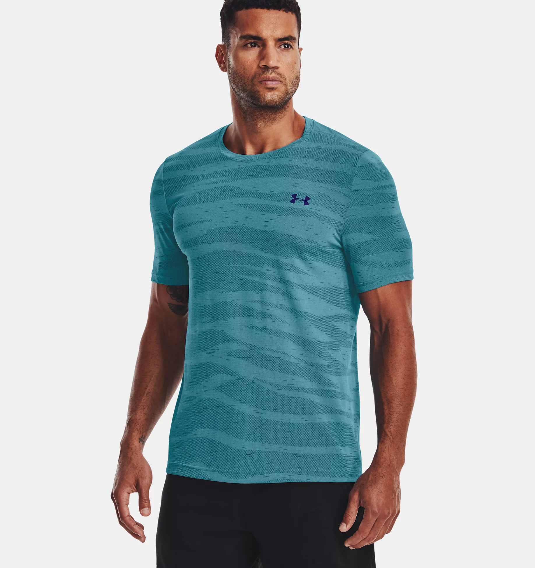 Футболка мужская Under Armour UA Seamless Wave SS T-shirt голубой S