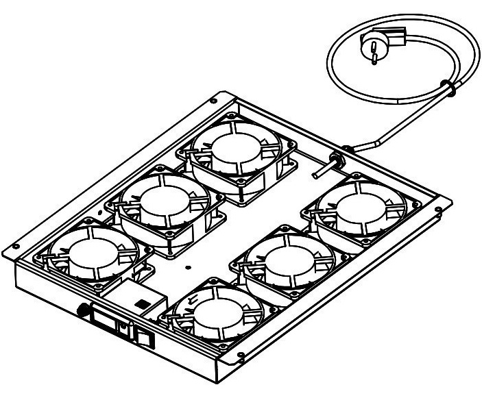 фото Вентиляторный модуль с 6 вентиляторами и управляемым термостатом для шкафов evoline, cloud estap