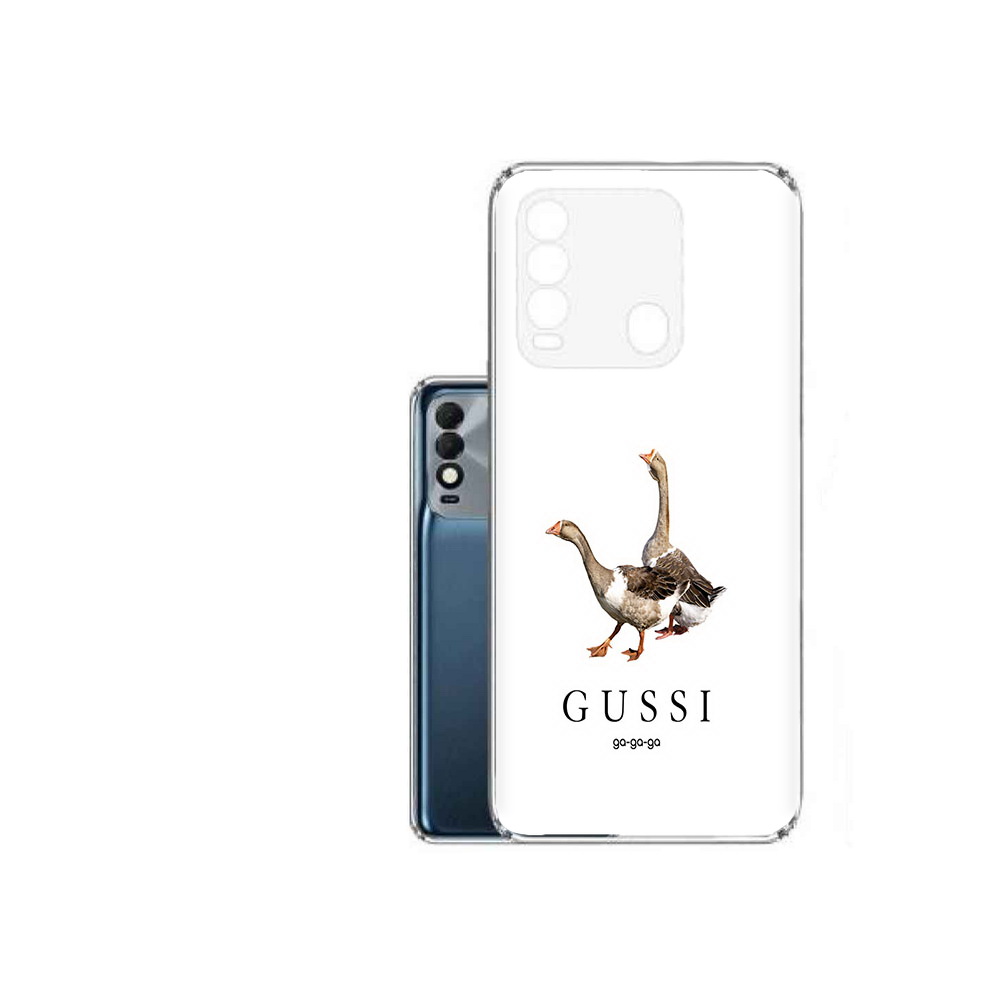 

Чехол MyPads Tocco для Tecno Spark 8 Гусси бренд, Прозрачный, Tocco