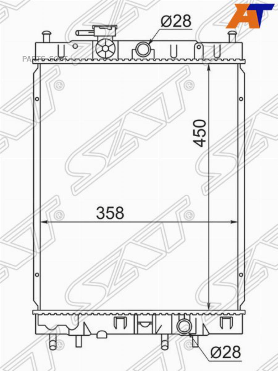 

Радиатор Nissan Cube 98-02 Акпп Sat арт. NS0001-99