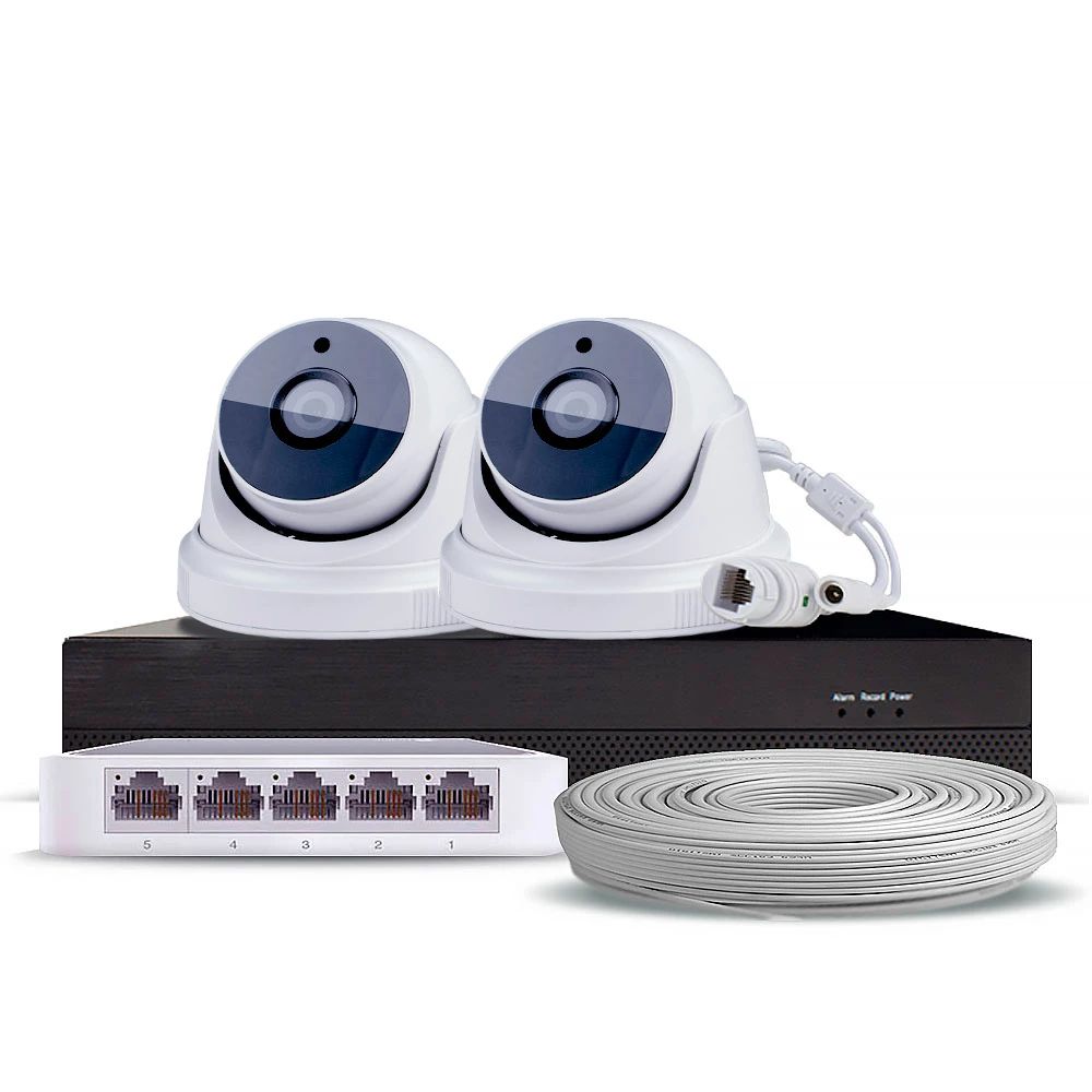 Комплект видеонаблюдения IP 5Мп Ps-Link KIT-A502IP 2 камеры для помещения комплект кабелей для пассивного poe amatek