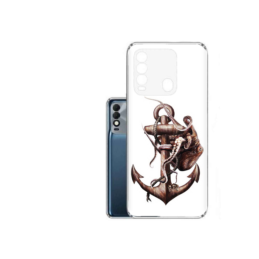 

Чехол MyPads Tocco для Tecno Spark 8 ржавый якорь, Прозрачный, Tocco