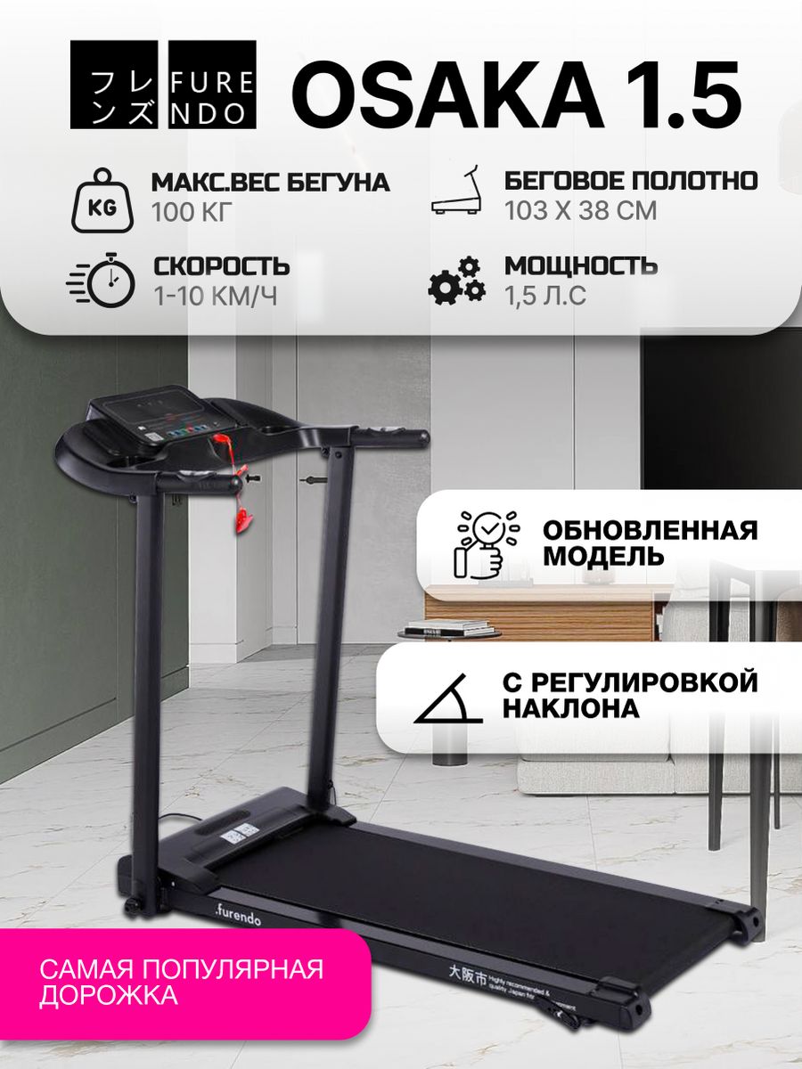 Беговая дорожка Furendo Osaka_1.5 черная