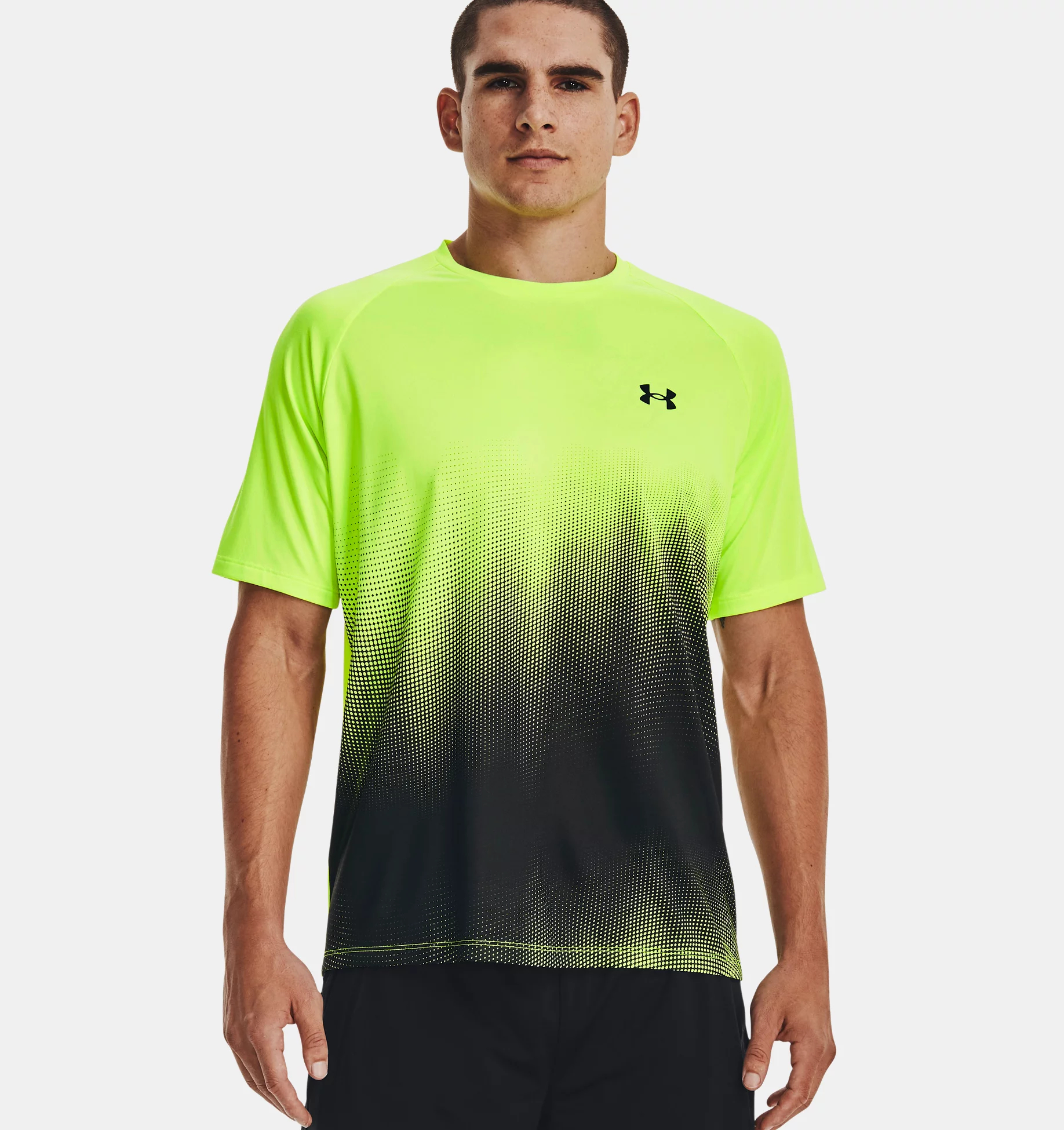 Футболка мужская Under Armour UA Tech Fade, SS, лайм, L