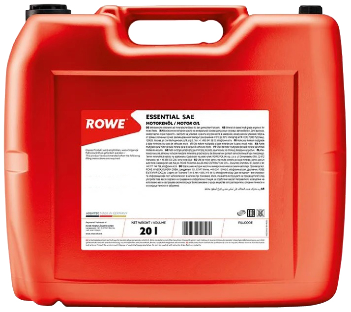 фото Rowe масло моторное 5w30 rowe 20л синтетика essential multi llp c3 sm/cf