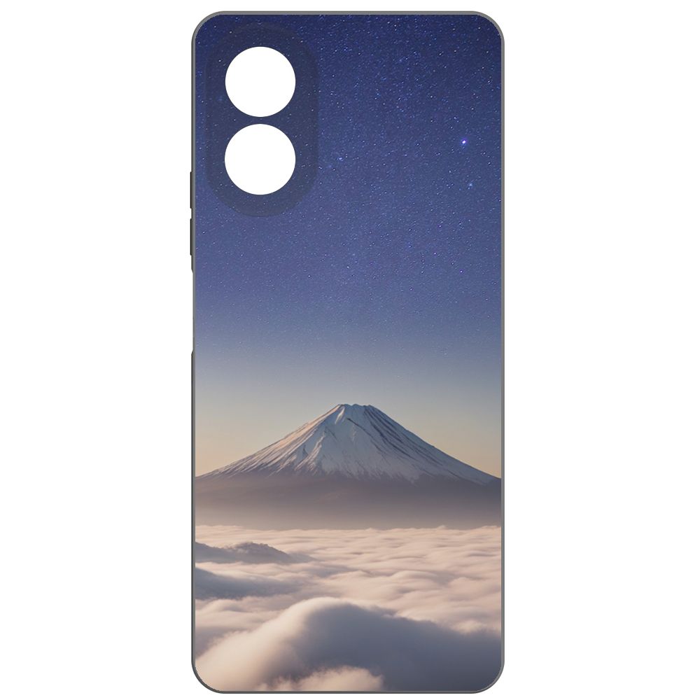 

Чехол-накладка Krutoff Soft Case Япония, Фудзияма для Oppo A38 4G черный