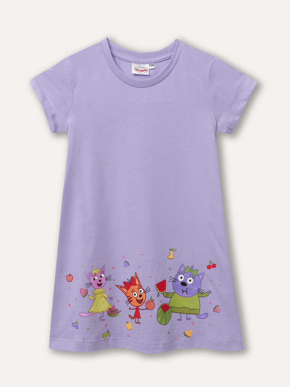 Платье детское Три кота TKG240, фиолетовый, 98